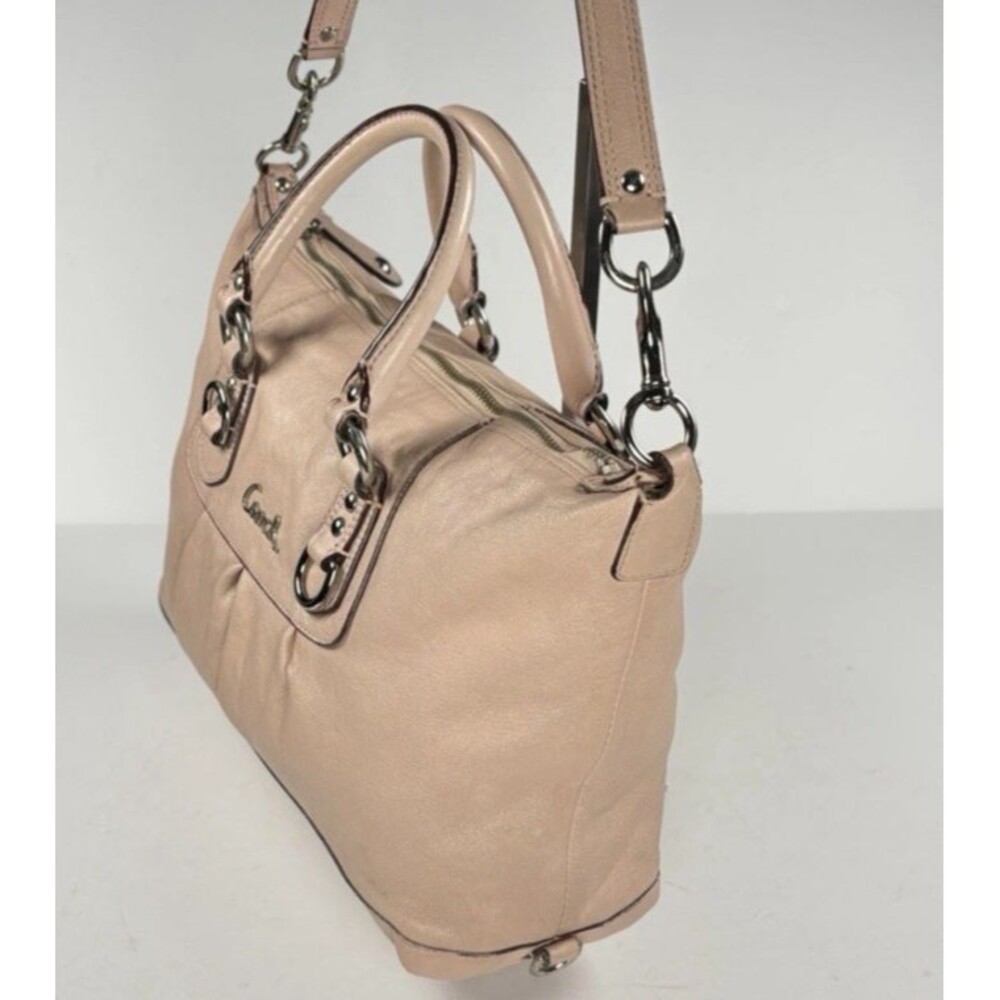 Coach Ashley Pink Leather 2way Purse Handbag Zip Convertible with dust bag - Picture 3 of 14
